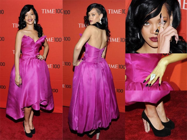 Rihanna in Marchesa al Gala del Time