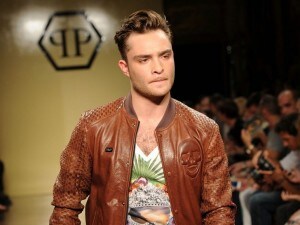 Ed Westwick di Gossip Girl in passerella per Philipp Plein