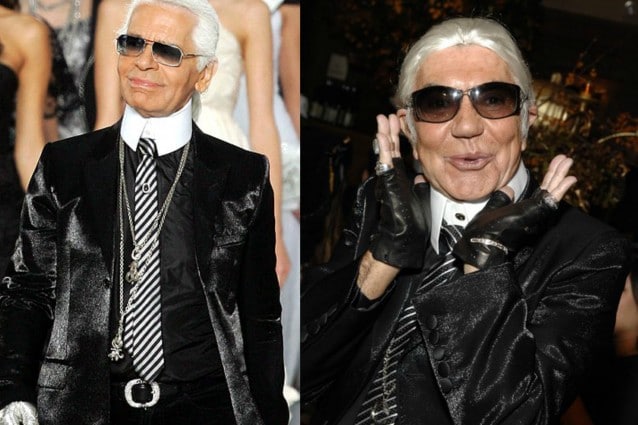 Roberto Cavalli contro Karl Lagerfeld Ha un look ridicolo