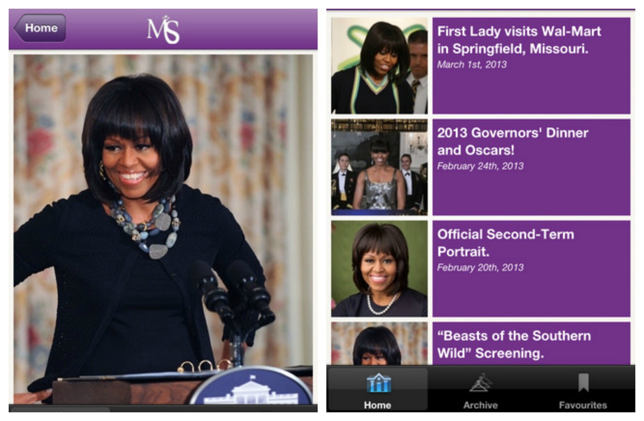Michelle Obama e i suoi look, la nuova App dedicata allo stile della First Lady