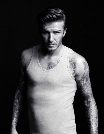 David Beckham in cannottiera h&m