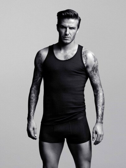 David Beckham in intimo scuro h&m