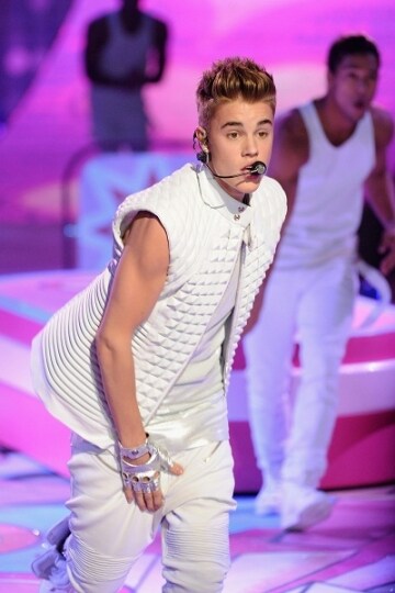 justin bibier alla sfilata victoria\'s secret 2012