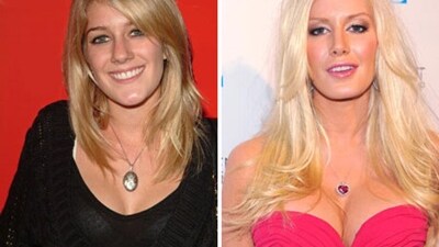 Heidi Montag in nero e in rosa