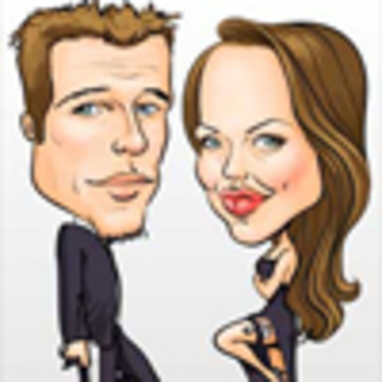 Brad Pitt e Angelina Jolie CARICATURA VIP