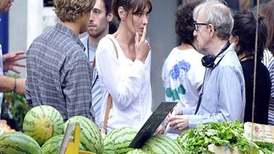 foto dal set di woody allen
