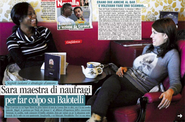 La sorella di Balotelli insieme alla Tommasi