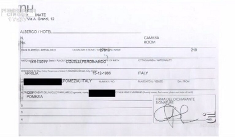 il certificato che dimostrerebbe l'innocenza di Nando Colelli