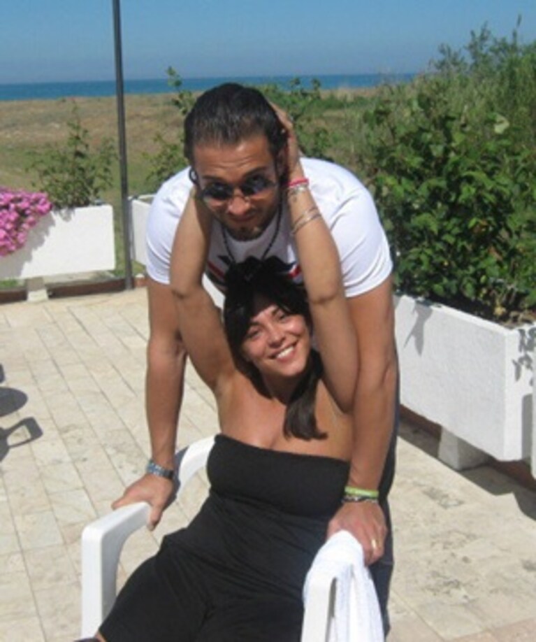 Carmela e George in terrazza