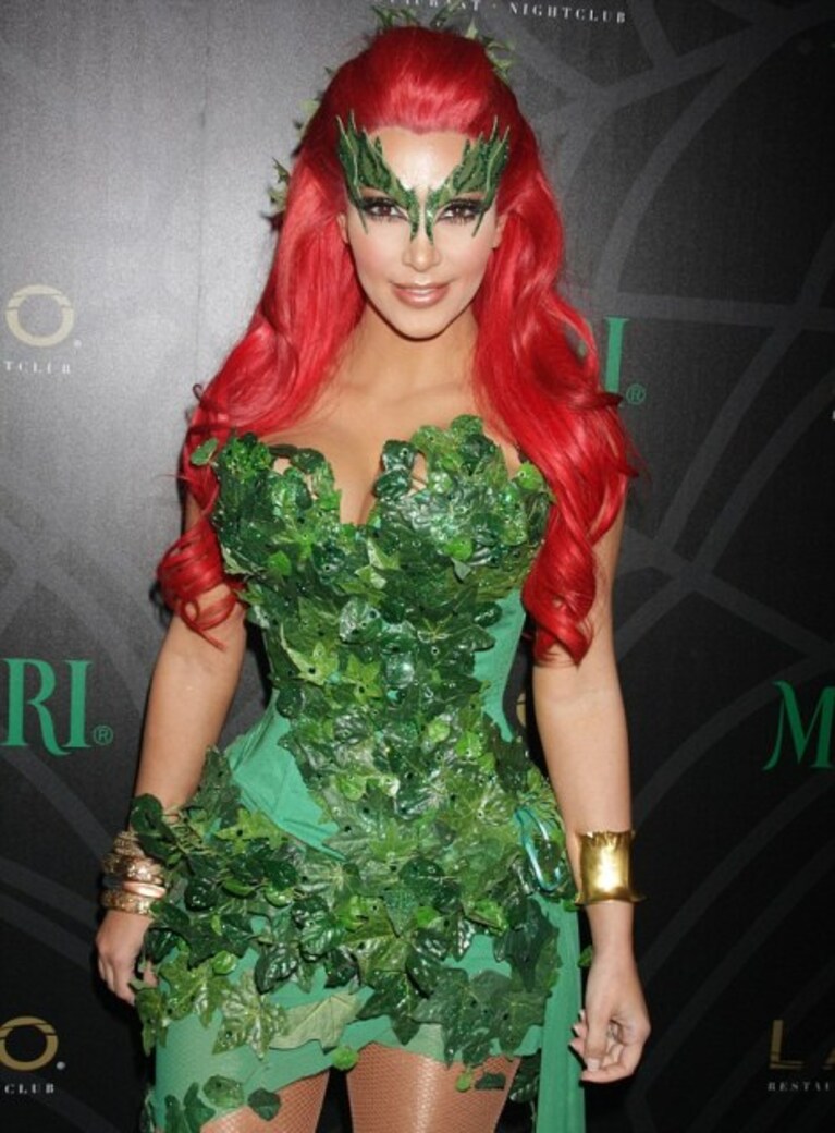 per la festa di Halloween, Kim Kardashian si è travestita da edera velenosa, Poison Ivy di batman
