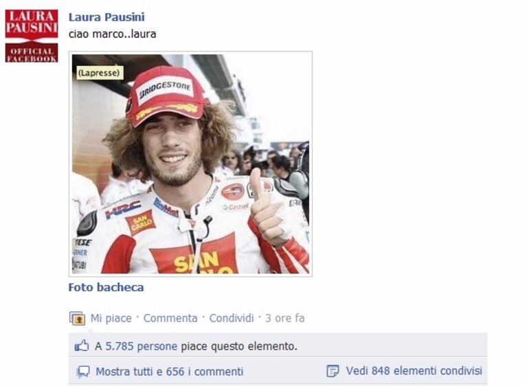 pausini su simoncelli