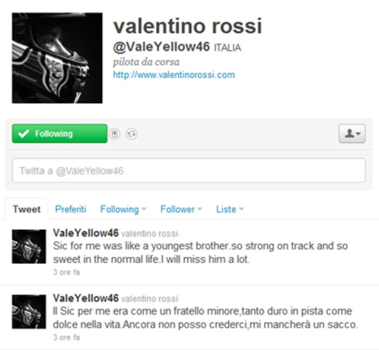 Il messaggio del doctor sul suo Twitter