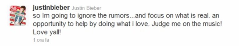 justin bieber su twitter