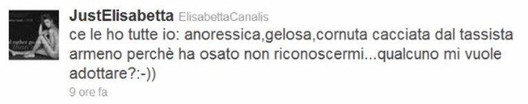 elisabetta canalis si sfoga su twitter