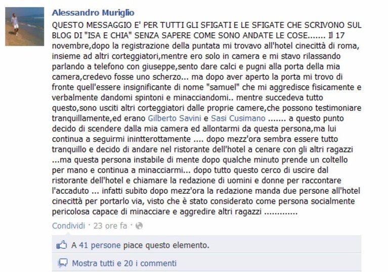 muriglio su facebook