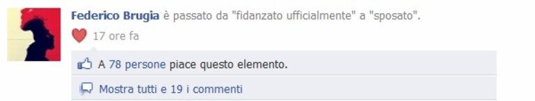 federico brugia sposato su facebook