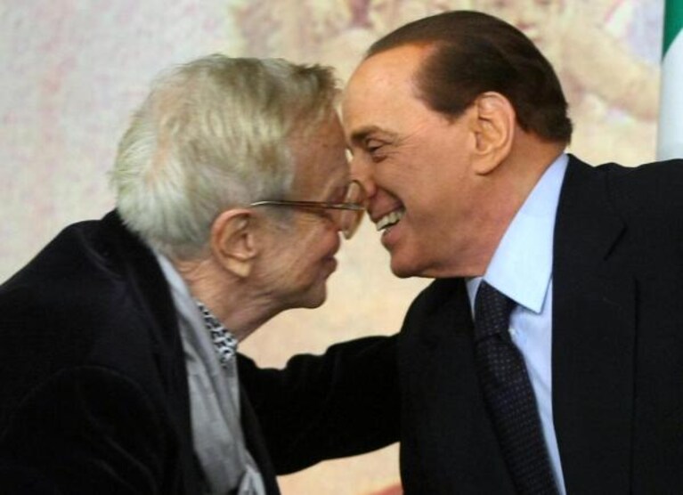 franco zeffirelli e silvio berlusocni