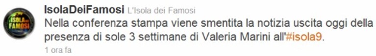 permanenza valeria marini isola 9