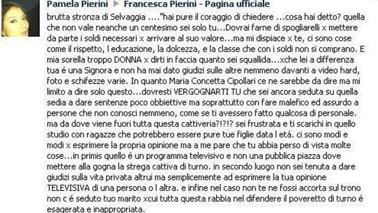 il post di pamela