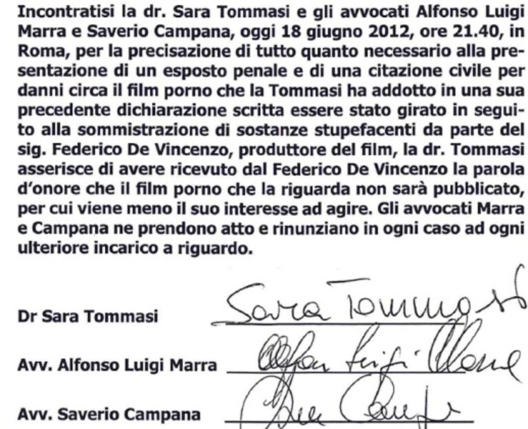 la dichiarazione di marra
