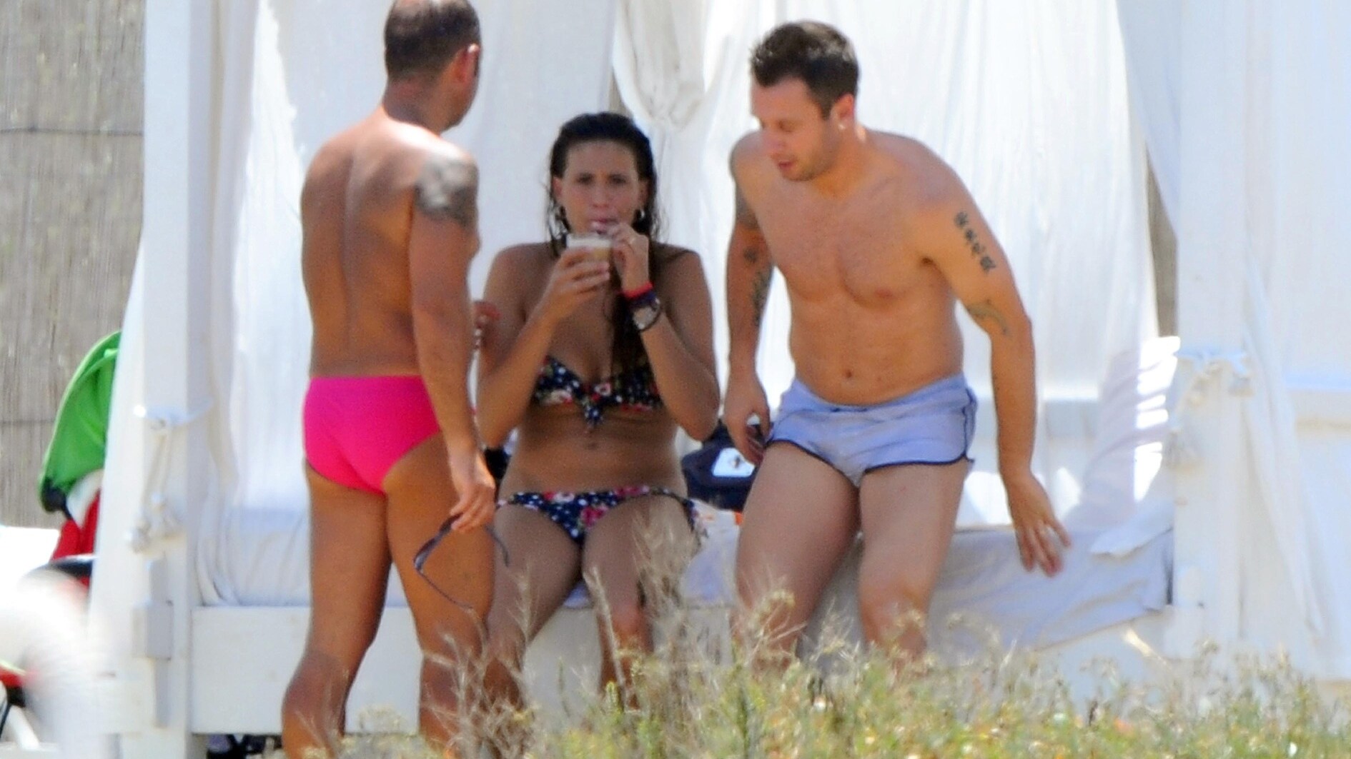Cassano con la moglie e De Sanctis