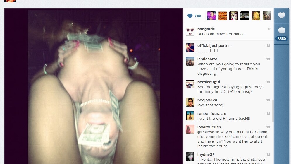 La cantante delle Barbados con una stripper a Las Vegas