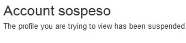 L'account sospeso