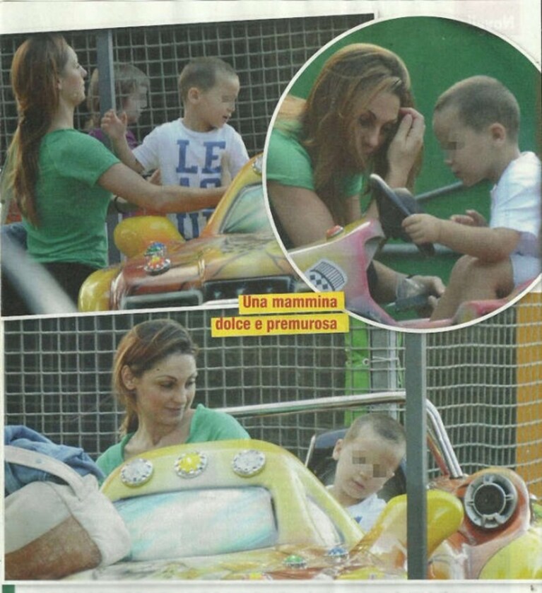 anna tatangelo al parco con andrea