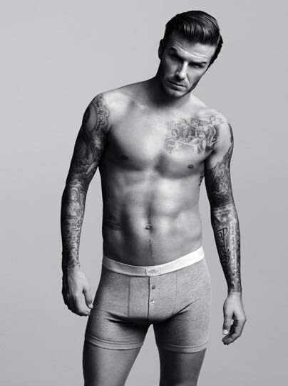 David Beckham in slip