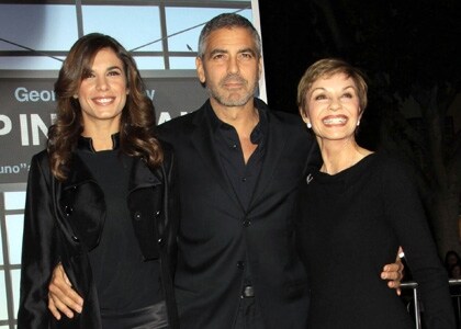 George Clooney con Elisabetta Canalis e la mamma Nina