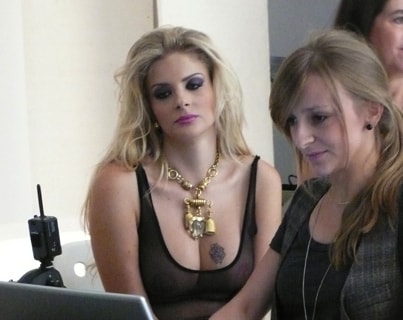 Francesca Cipriani nel backstage