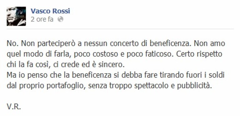 vasco rossi smentisce la partecipazione al live aid emilia