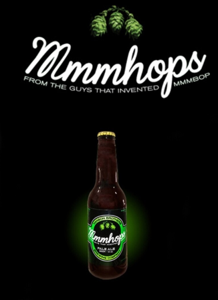 La birra Mmmhops, creata dagli Hanson