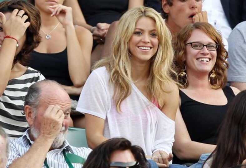 Shakira tra il pubblico di Wimbledon