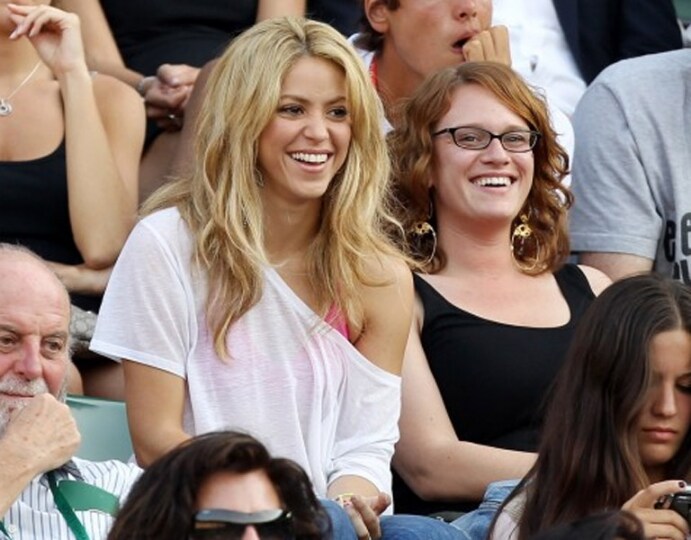 Shakira tra il pubblico di Wimbledon