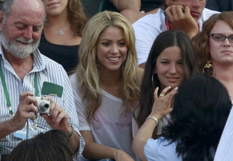 Shakira tra il pubblico di Wimbledon