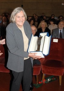 Margherita Hack esattamente dieci anni fa, in occasione dei festeggiamenti per i suoi 80 anni.