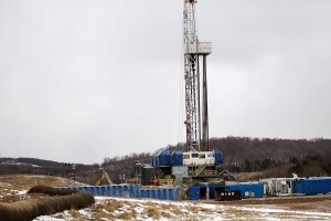 Un impianto per l’estrazione del gas naturale con la tecnica della fratturazione idraulica (fracking).
