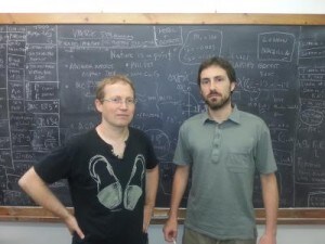 Joaquim Matias e Javier Virto dell’Università Autonoma di Barcellona, membri del team dell’esperimento LHCb.