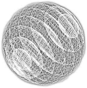 Un’ipersfera, ossia una sfera a quattro dimensioni.