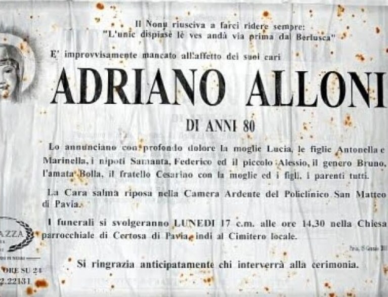 manifesto funebre del signor antonio allone