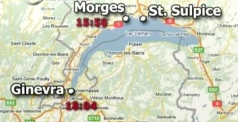 la distanza temporale da morges a ginevra