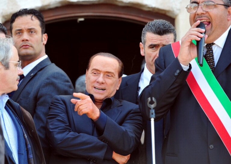 Berlusconi a Lampedusa