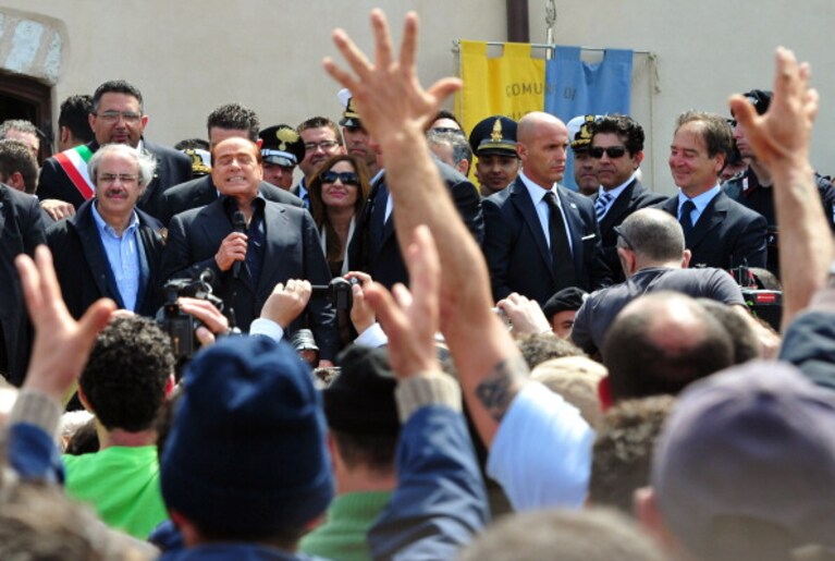 Berlusconi a Lampedusa