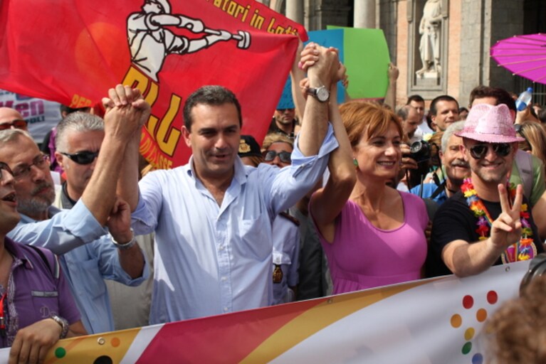 Luigi De Magistris e Vladimir Luxuria