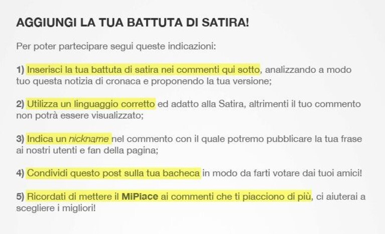 Indicazioni per fare satira su Vaffanpage