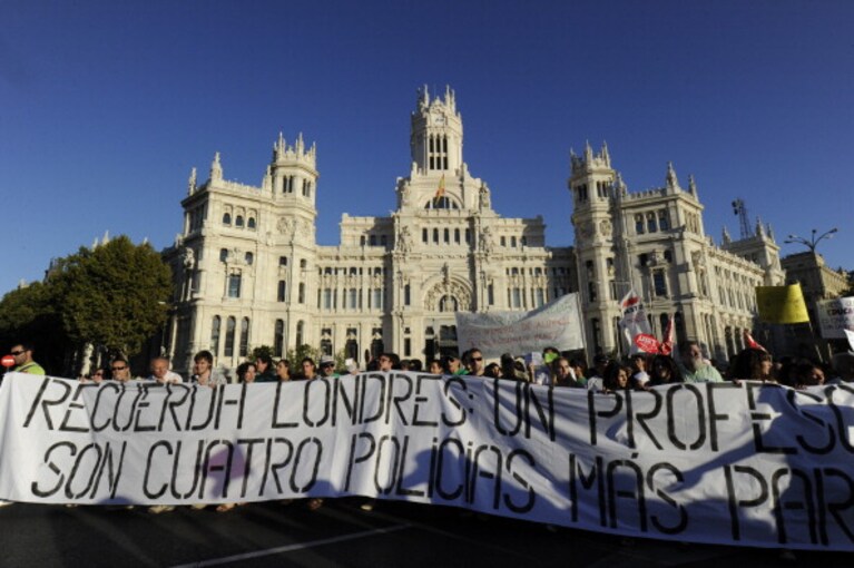 I professori protestano a Mardid