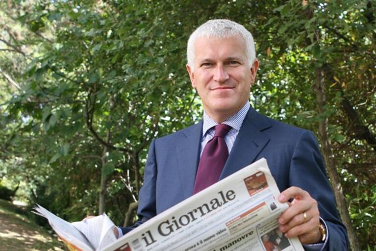 il direttore de Il Giornale, indagato insieme a Silvio Berlusconi nell'inchiesta BNL-Unipol