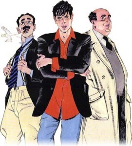 Dylan Dog con gli inseparabili Groucho e Bloch