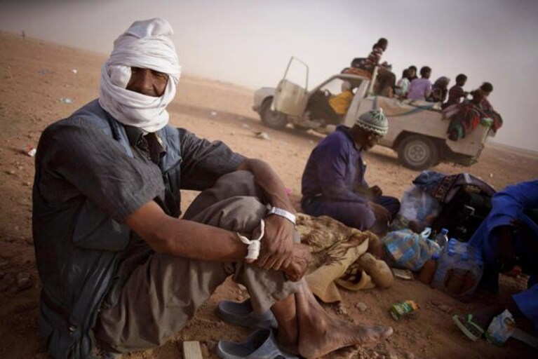 Tuareg che hanno partecipato ai combattimenti a Sirte e Misurata, oggi fedeli a Gheddafi
